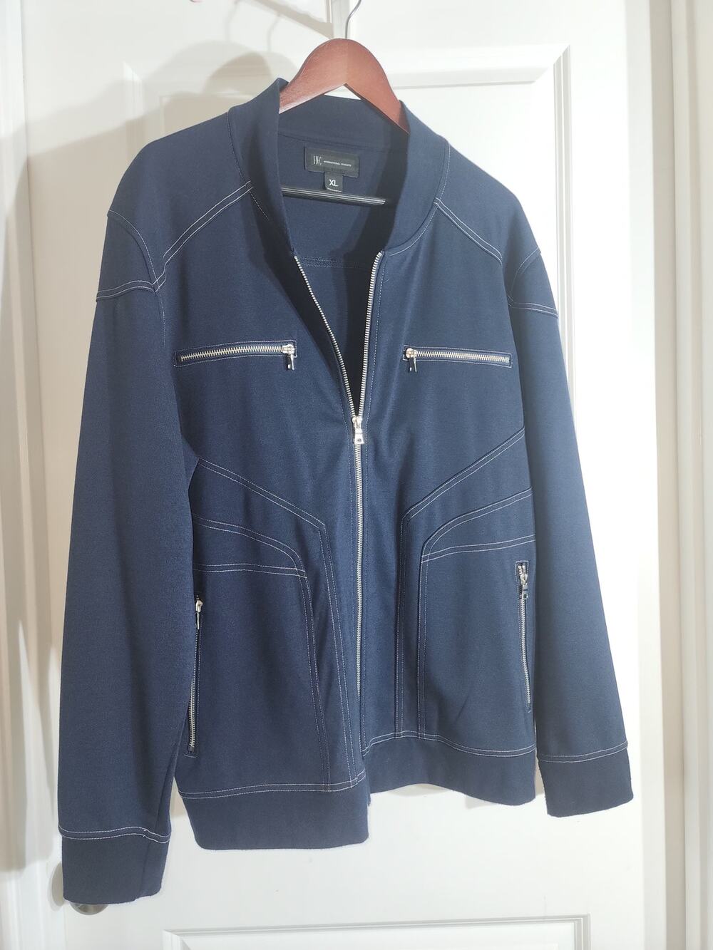 I.N.C. International Concepts Men's Navy Blue Paperboy Jacket SZ XL